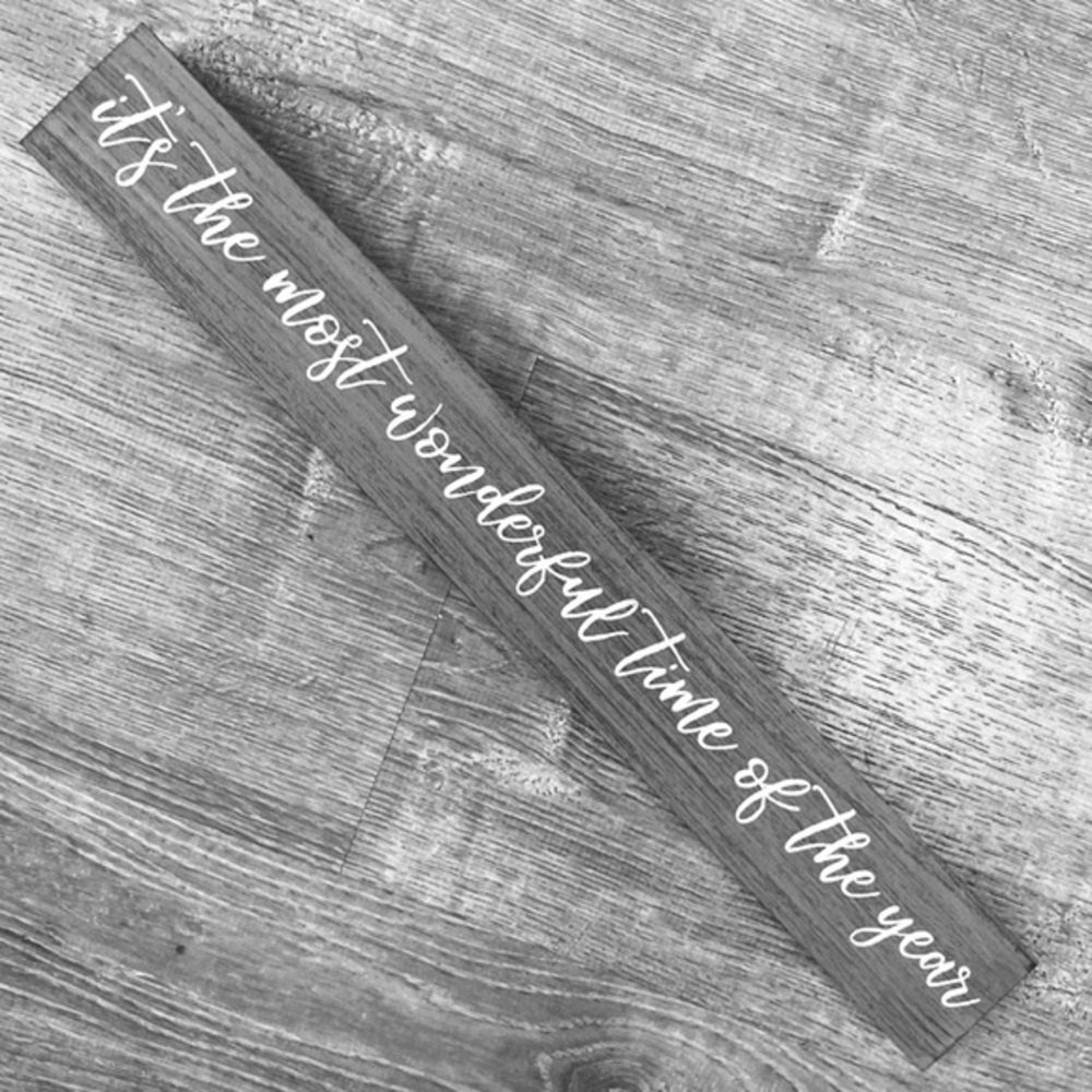 Christmas Wooden Sign with White Script